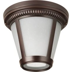 Coupon 😍 Progress Lighting 1-17W LED 3000K Flush Mount, Antique Bronze 🎁