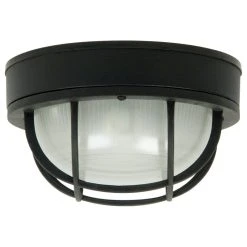 Outlet 🤩 Craftmade Outdoor Bulkheads Large Flushmount, Matte Black 🧨