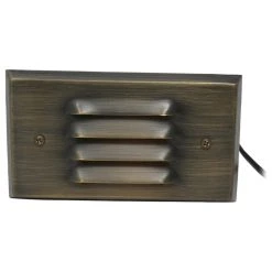 Discount ✔️ Lightkiwi Subtle Louvered Step Light For Landscape Lighting, Brass 👏