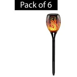 Deals 🔔 WBM Smart Upgraded, Waterproof Flickering Flames Outdoor Lights - Pack Of 6 🥰