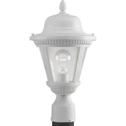 Buy 👍 Progress Lighting 1-Light Post Lantern, White 👏