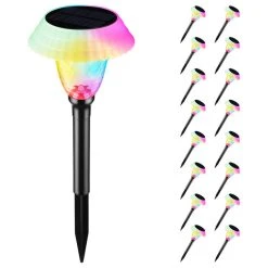 Cheapest 💯 W86 Trading Co., LLC LEONLITE 16-Pack Solar Pathway Colorful Lights, Dusk To Dawn Auto 7Colors Change 🛒