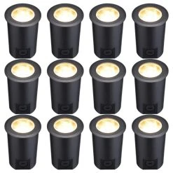 New 🤩 W86 Trading Co., LLC LEONLITE 12-Pack 3W LED Outdoor Well Light, 12-24V, 3000K Warm White ⭐