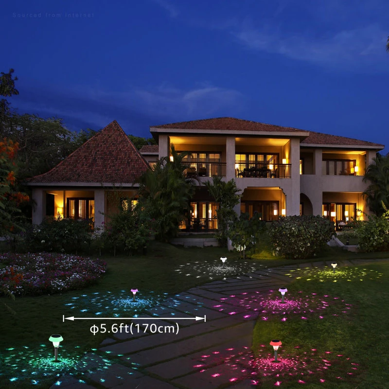 Cheapest π― W86 Trading Co., LLC LEONLITE 16-Pack Solar Pathway Colorful Lights, Dusk To Dawn Auto 7Colors Change π - Image 7