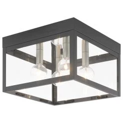 New 🎉 Livex Lighting Inc. Livex Lighting Scandinavian Gray 4-Light Outdoor Ceiling Mount ❤️