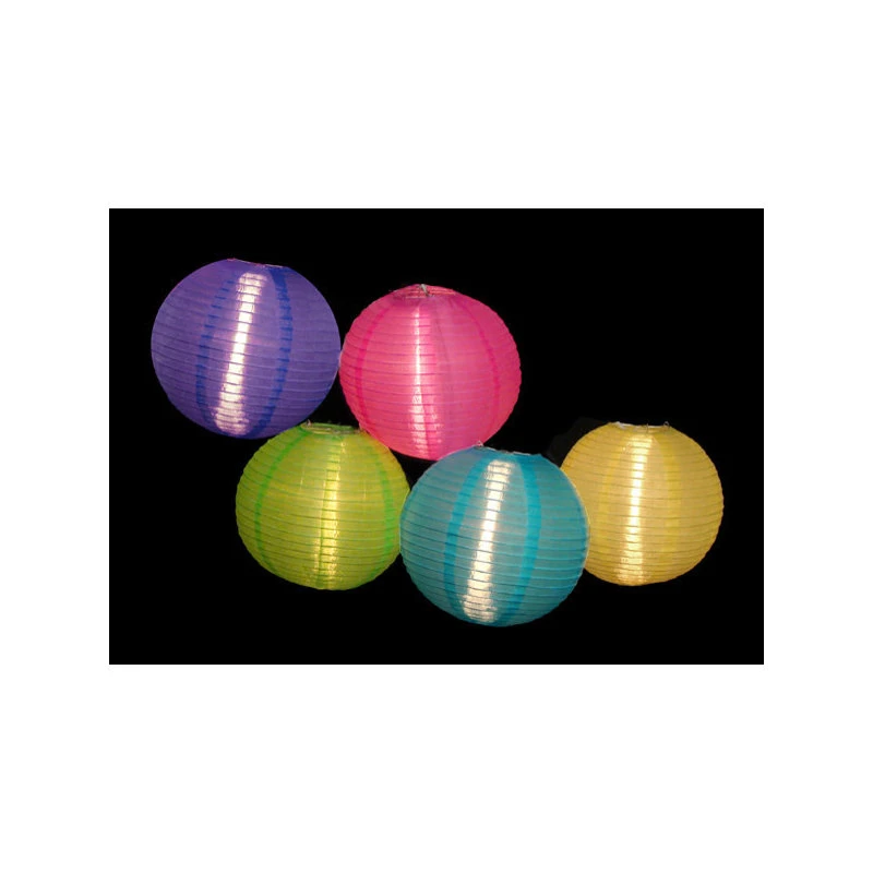 Best reviews of 𧨠Northlight Seasonal Asian Fusion Colorful Chinese Lantern Garden Patio Lights, White Wire, 5-Piece π - Image 2