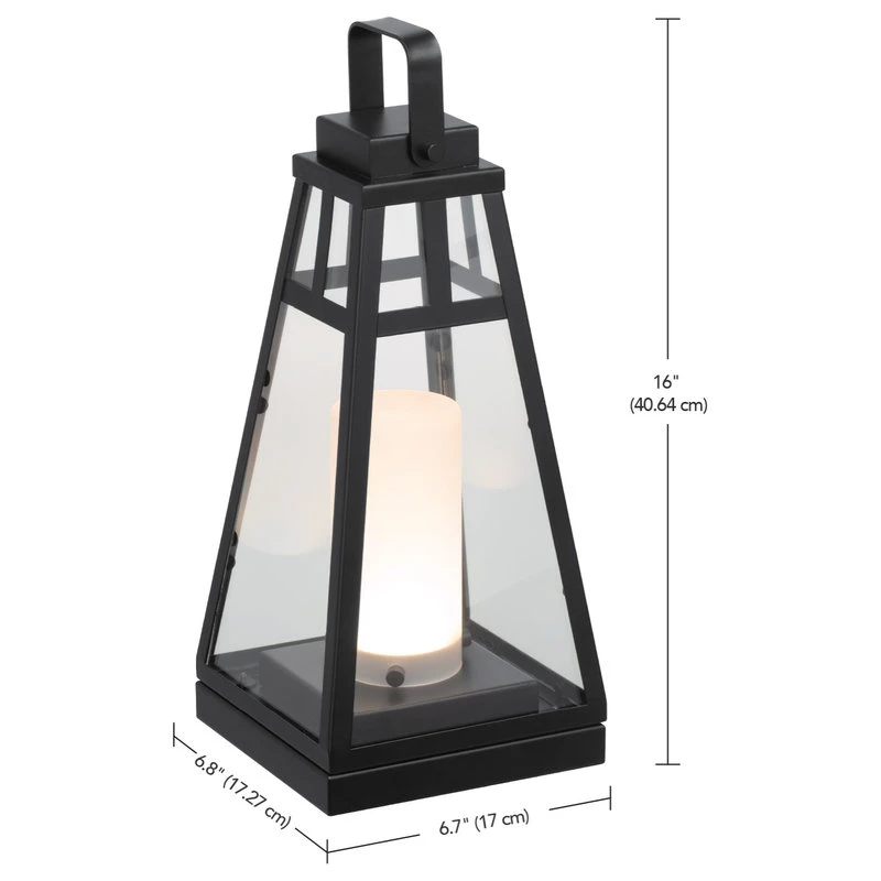 Best reviews of π― Globe Electric Novogratz X Globe Diana 16" Matte Black LED Integrated Outdoor Lantern π - Image 6