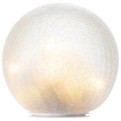 Best deal 🎉 Alpine Corporation Cream Textured Glass Gazing Globe With LED Lights ⭐