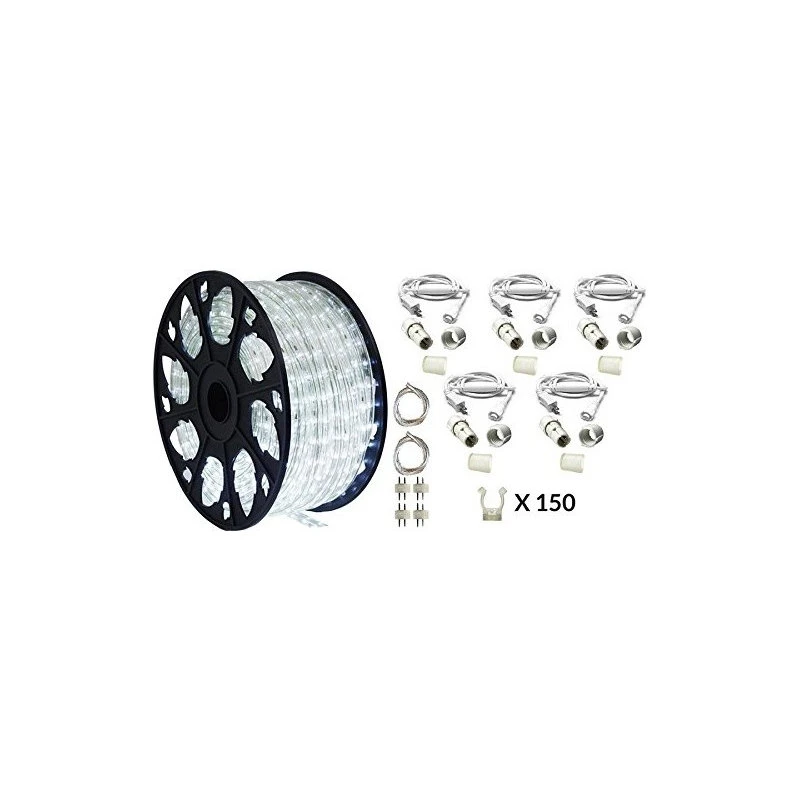 Top 10 π₯° Affordable Quality Lighting 120V Dimmable LED Cool White Rope Light 150' Kit, Deluxe π