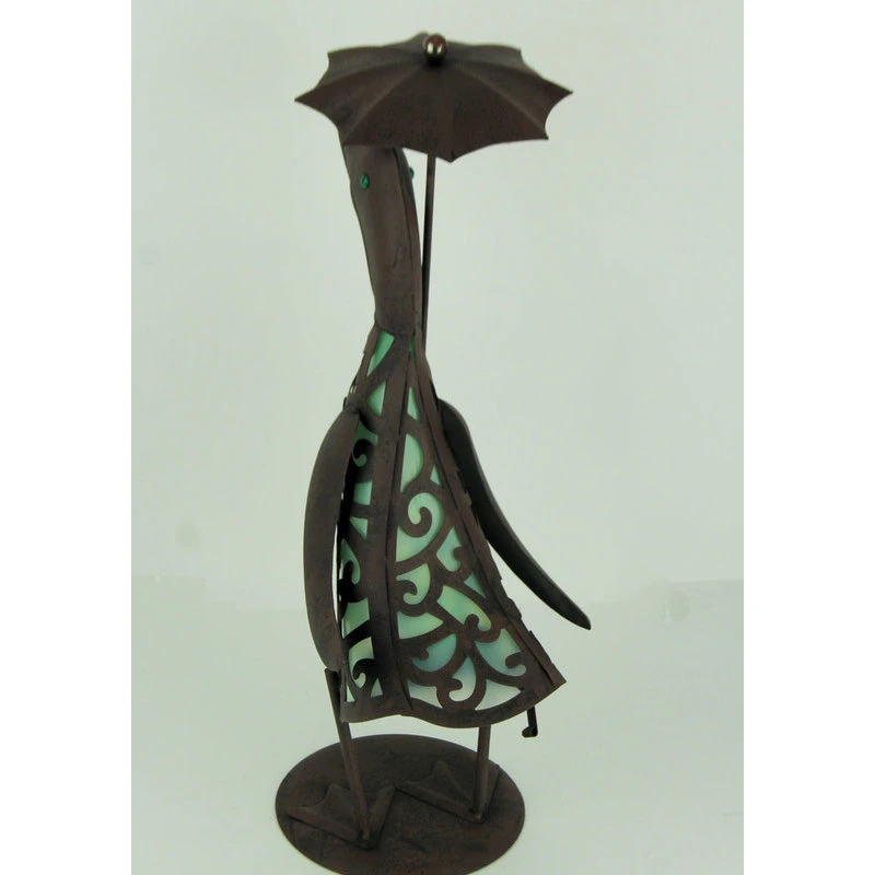Promo β Gerson Metal Duck Holding Umbrella LED Solar Light Statue π - Image 3