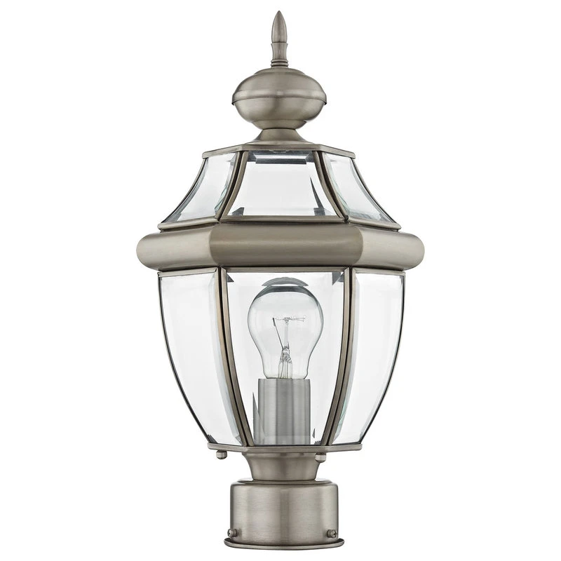 Buy π Livex Lighting Inc. Livex Lighting Brushed Nickel Outdoor Post Top Lantern 2153-91 π― - Image 2