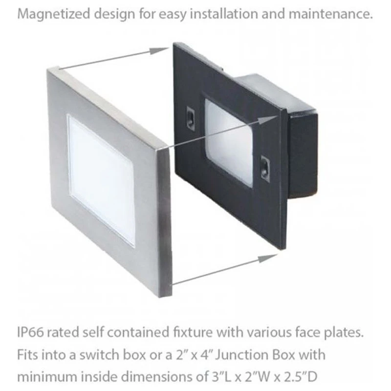 Brand new βοΈ WAC Lighting LED Diffused Step And Wall Light, White 𧨠- Image 3
