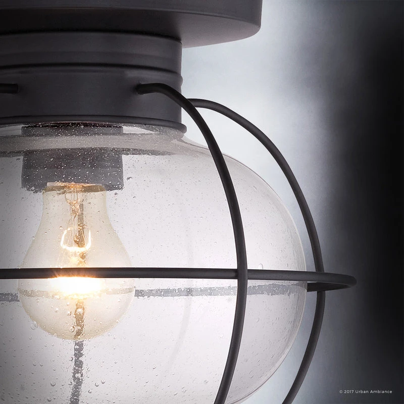 Cheap ⌛ Urban Ambiance Luxury Nautical Black Outdoor Ceiling Light, Small, UQL1034, Oslo Collection ⌛ - Image 3