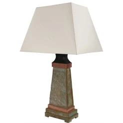 Deals 👏 Sunnydaze Decor Sunnydaze Indoor-Outdoor Copper Trimmed Slate Table Lamp, Electric, 30" 🎉