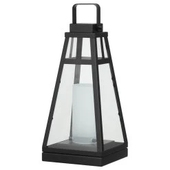 Best reviews of 💯 Globe Electric Novogratz X Globe Diana 16" Matte Black LED Integrated Outdoor Lantern 🔔