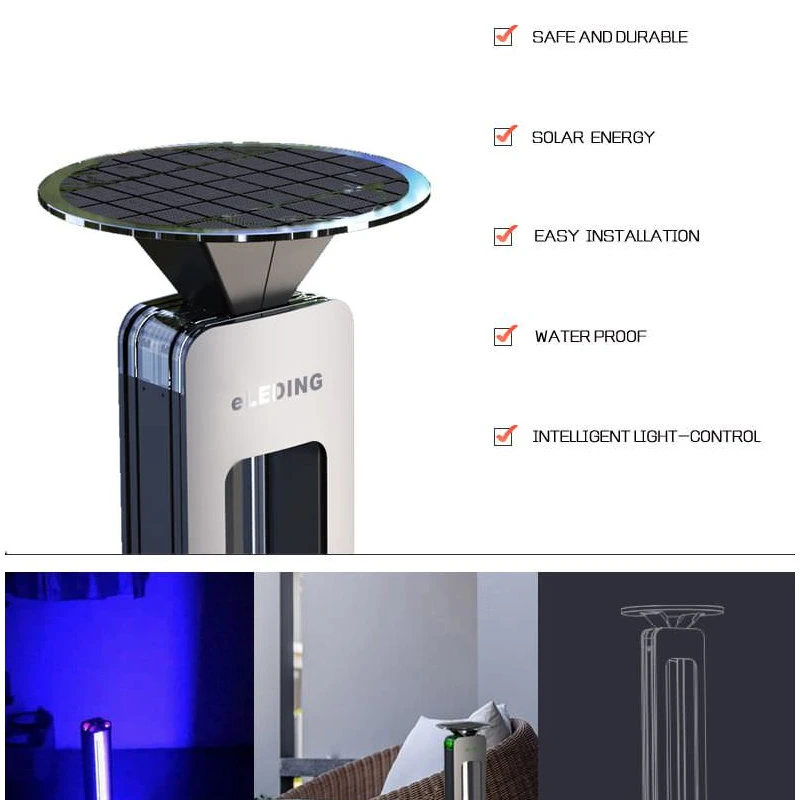 Outlet π ELEDing Solar Powered Sound Activated Integrated Walkway Safety Decoration, 2-Pack π - Image 3