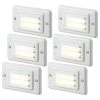 Budget ???? W86 Trading Co., LLC 6-Pack Step Lights Indoor, Wall Mount Stair Lights With Louver Faceplate, 3000K ????