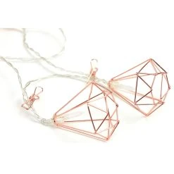 Cheapest ✔️ WallPops Rose Gold Diamond String Lights With Clips 🛒