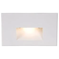 Discount 😍 WAC Lighting WL-LED100F LEDme 5"W LED Step And Wall Light - White / Blue Lens ⌛