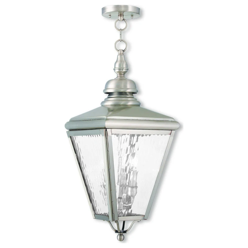 Brand new β¨ Livex Lighting Inc. Cambridge Outdoor Chain Lantern - Antique Brass, 3 π - Image 3