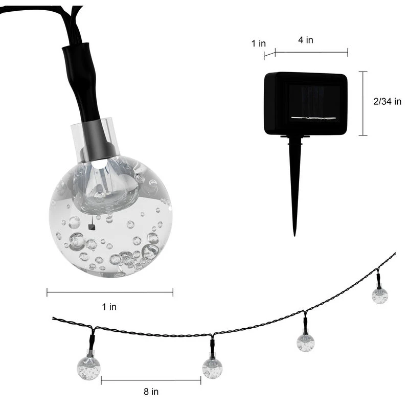 Flash Sale π Outdoor Solar Sting Lights- Round Multicolored Globe Lights By Pure Garden π - Image 3