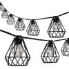 Outlet ⌛ JONATHAN Y 10-Light Indoor/Outdoor 10' Contemporary G40 String Lights, Black 🤩