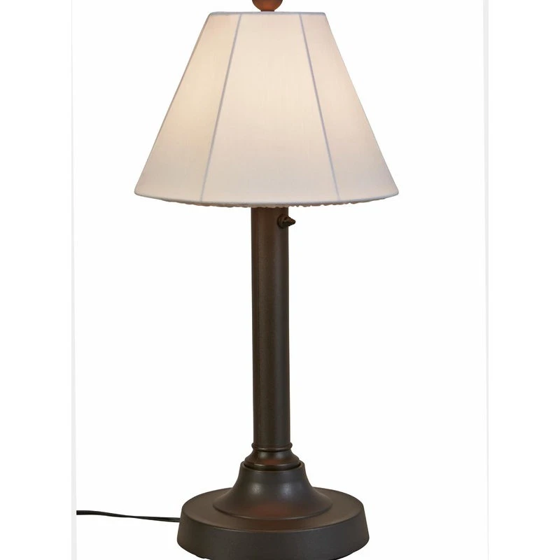 Wholesale 𧨠Patio Living Concepts 30" Outdoor Table Lamp 2" Bronze Resin Body/Natural Canvas Sunbrella Shade Cover π - Image 2