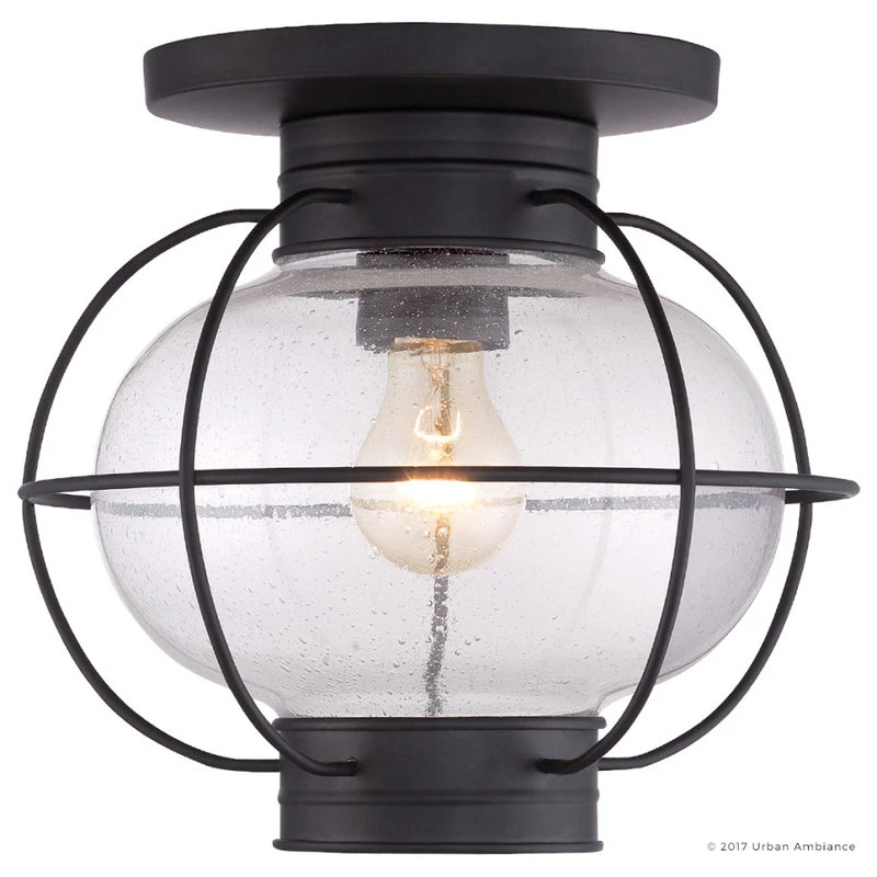 Cheap ⌛ Urban Ambiance Luxury Nautical Black Outdoor Ceiling Light, Small, UQL1034, Oslo Collection ⌛ - Image 8