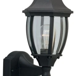 Outlet 😉 Designers Fountain 2420MD-BK 1 Light Outdoor Motion Detector Wall Lantern 🔔