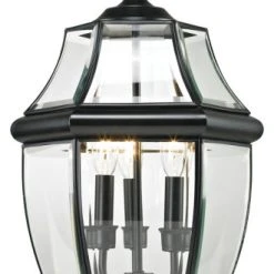 Wholesale ✔️ Elk Home Cornerstone Ashford 3 Light Exterior Post Lantern, Black 🔥