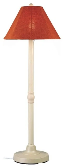 Promo ✨ Patio Living Concepts Floor Lamp, Bisque/Chili Linen Shade 😀