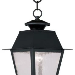Promo 🤩 Livex Lighting Inc. Mansfield Outdoor Chain-Hang Light, Black 🌟