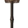 Discount ???? Patio Living Concepts 58" Floor Lamp, 2" Bronze Tube Body, Random Weave Walnut Wicker Barrel Shade ????