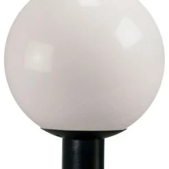 Coupon 🌟 Bailey Street Home Retro One Light Round Globe Outdoor Post LanternOutdoor Post Light Black 😉