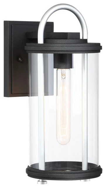 New ✔️ Minka-Lavery 72672-32 LED Outdoor Wall Mount Keyser Coal W/Silver Accent ✨