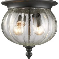 Buy 😍 Z-LIte Belmont Collection Outdoor Flush Mount Light In Black Finish 🔥