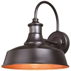 Promo 🥰 Vaxcel Dorado Dualux 12" Outdoor Wall Sconce, Dark Bronze Inner Light Gold 🎁