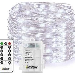 Best Sale 🔔 Homestarry 66 LED Mini Battery String Light, 16', Cool White 🥰