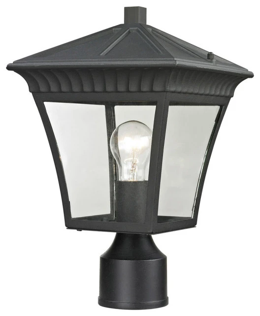 Best deal ⭐ Elk Home Cornerstone Ridgewood Post Lantern, Matte Textured Black ⭐