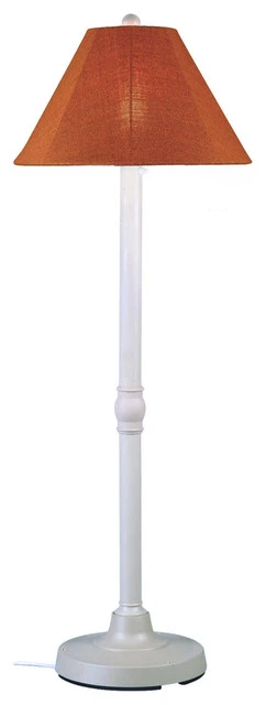 Best Sale π Patio Living Concepts Floor Lamp, White/Chili Linen Shade π₯°