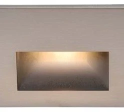 Outlet 🎁 WAC Lighting LED Step Light Rectangular, Brushed Nickel 🥰