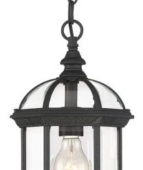 Buy 🌟 Savoy House Kensington 1-Light Outdoor Hanging Lantern, Textured Black 😍