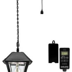 Best Pirce 🔔 Gama Sonic Baytown II Solar Hanging Light, Black 🌟