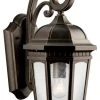 Hot Sale ???? Kichler Courtyard One Light Rubbed Bronze Wall Lantern ????
