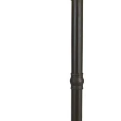 Wholesale 🤩 Patio Living Concepts Tahiti II Floor Lamp, Tight Weave, Flat Wicker, Stone Shade, 3" Bronze Tube Body 🧨